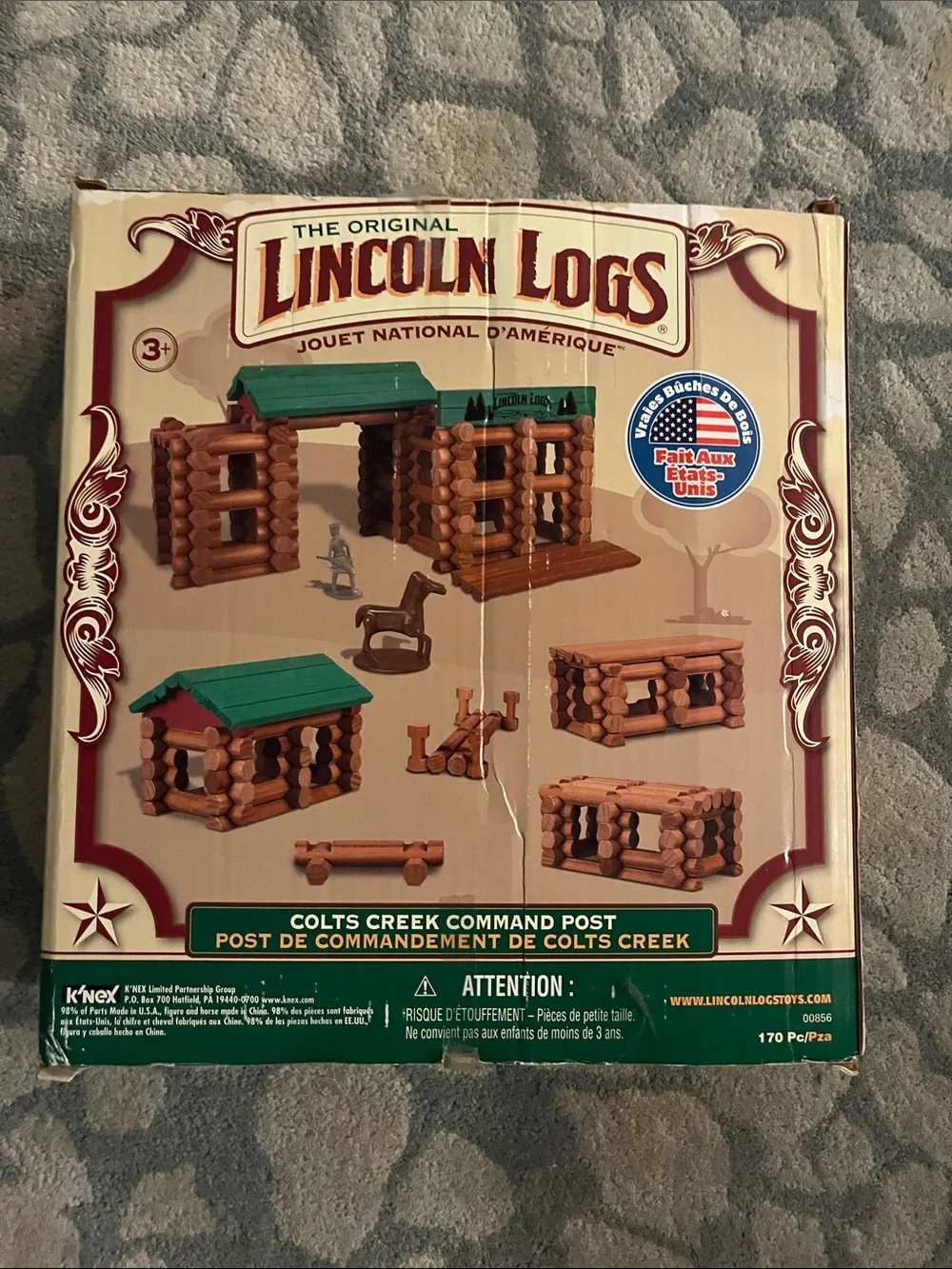 Lincoln Logs Colts Creek Command Post Building Set - Brown & Green